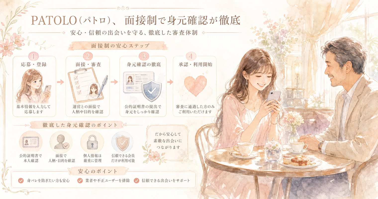 第6位:PATOLO(パトロ)、面接制で身元確認が徹底
