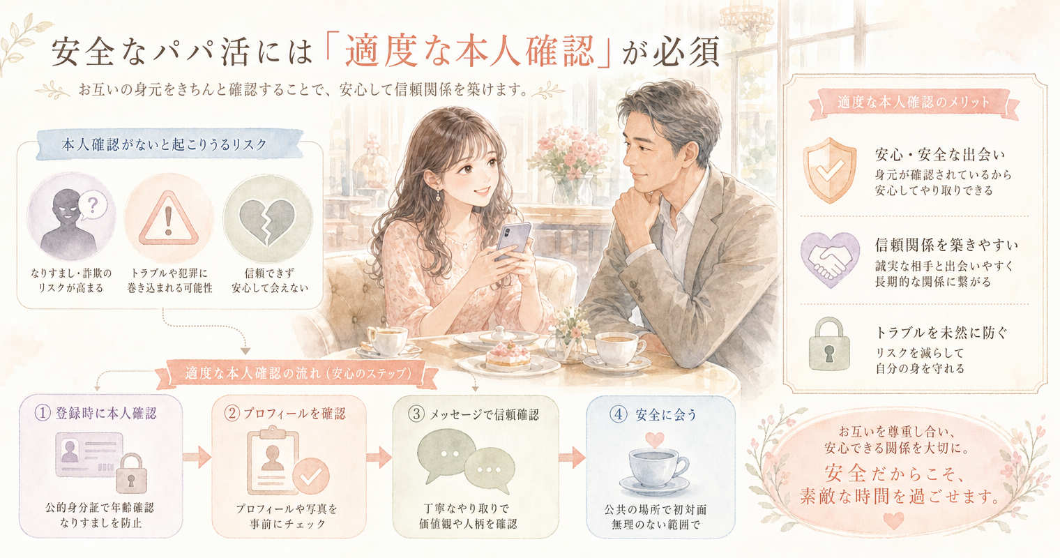 安全なパパ活には「適度な本人確認」が必須