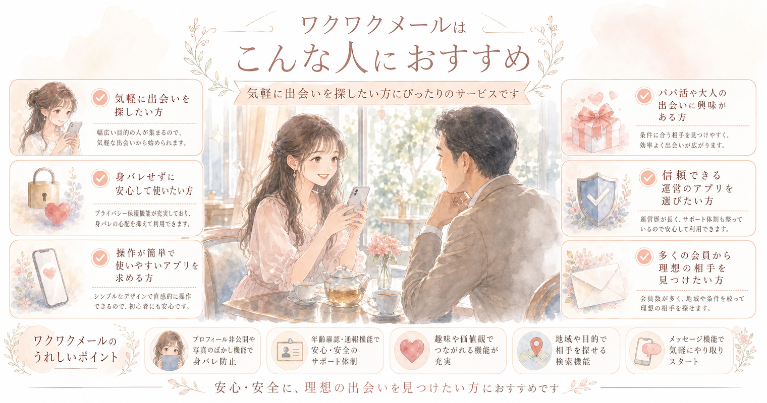 ワクワクメールはこんな人におすすめ