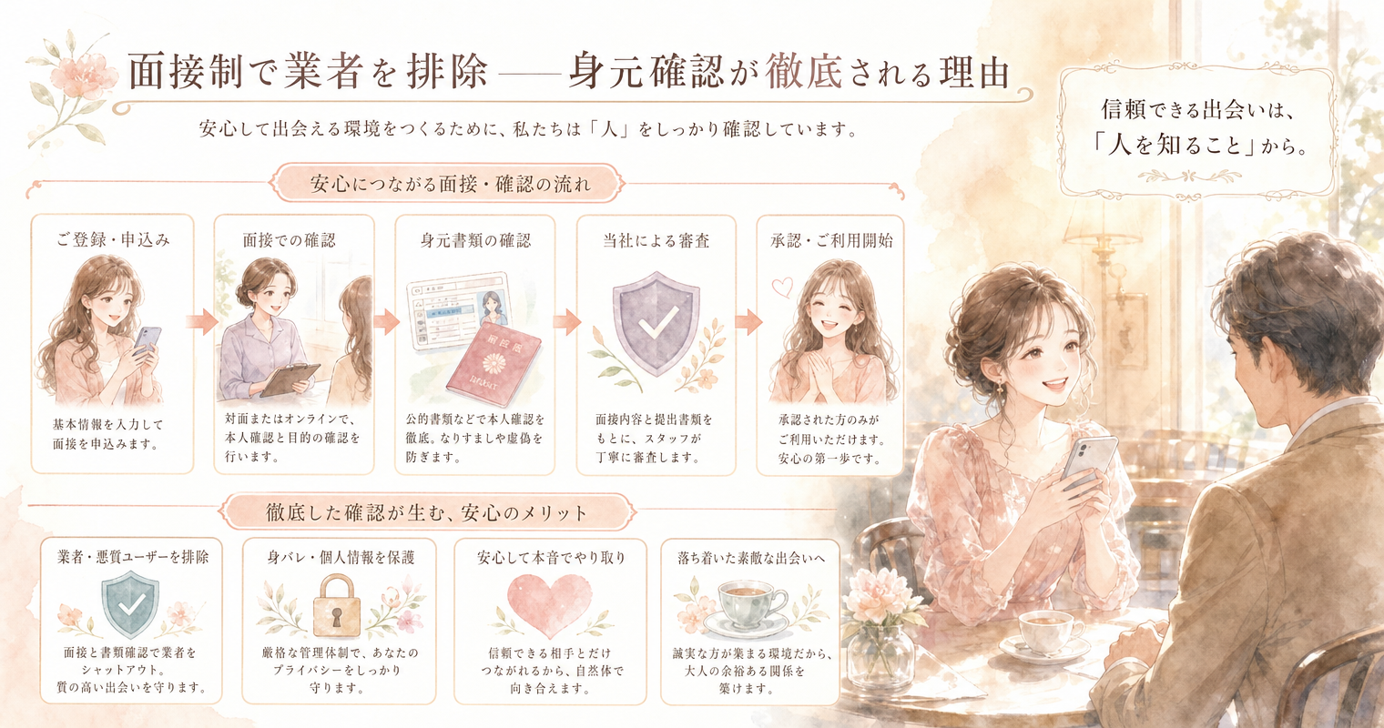 面接制で業者を排除——身元確認が徹底される理由