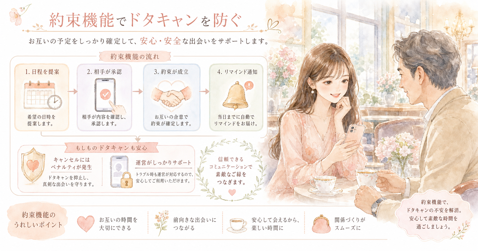 約束機能でドタキャンを防ぐ