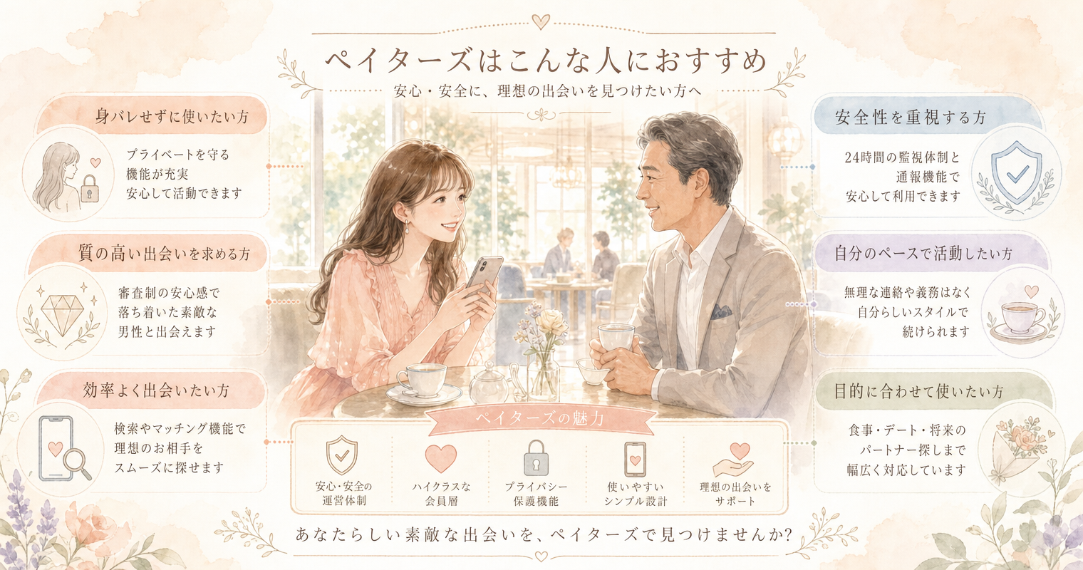 ペイターズはこんな人におすすめ