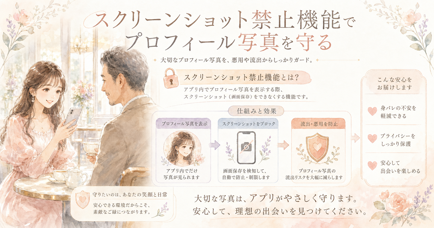 スクリーンショット禁止機能でプロフィール写真を守る